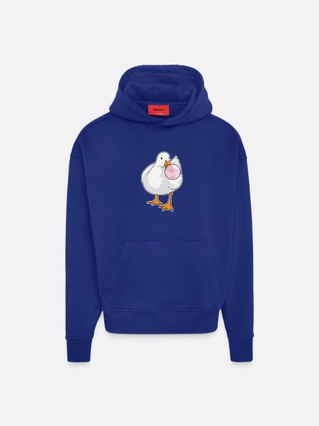 Duck chewing gum - Hoodie- made by SPREAD  - SOLID BLACK
