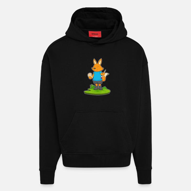 Fuchs Malen Pinsel - Hoodie- made by SPREAD  - SOLID BLACK