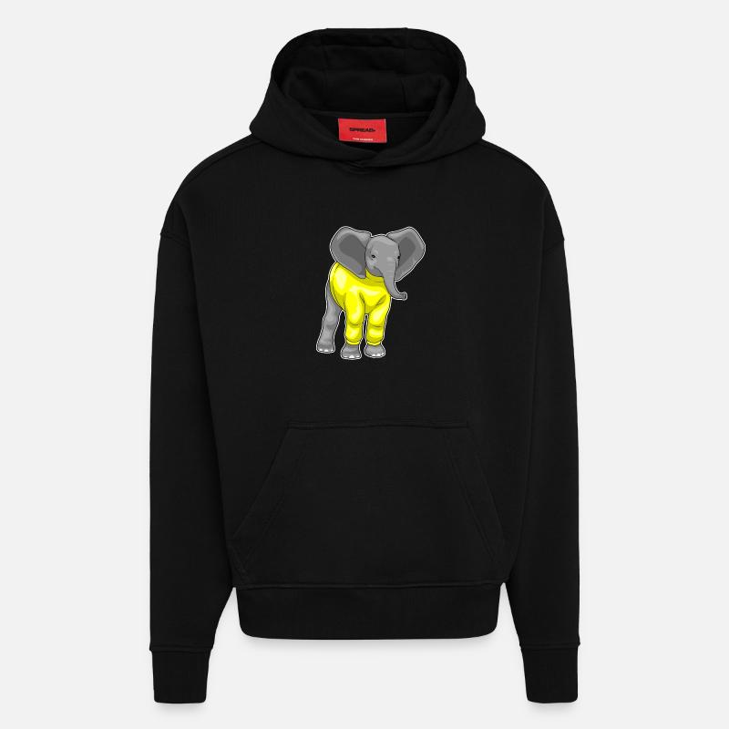 Elefant Winter Pullover - Hoodie- made by SPREAD - SOLID BLACK