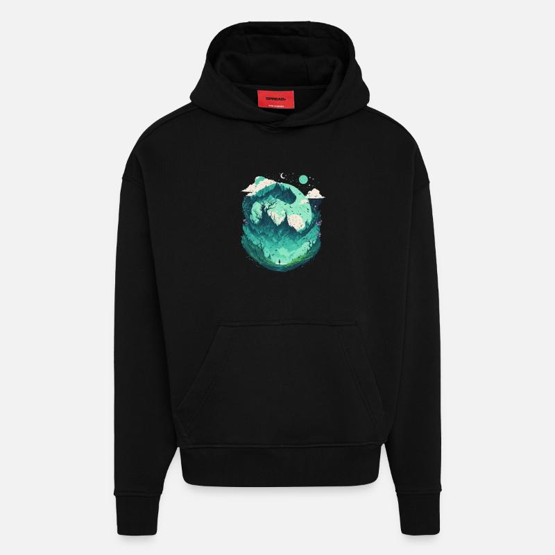 Fantasie Wunderland Märchenwald - Hoodie- made by SPREAD  - SOLID BLACK