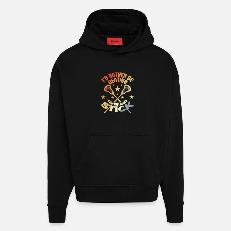 Drôle de blague sur la crosse - Sweat à capuche bio épais oversize fabriqué en UE - SOLID BLACK