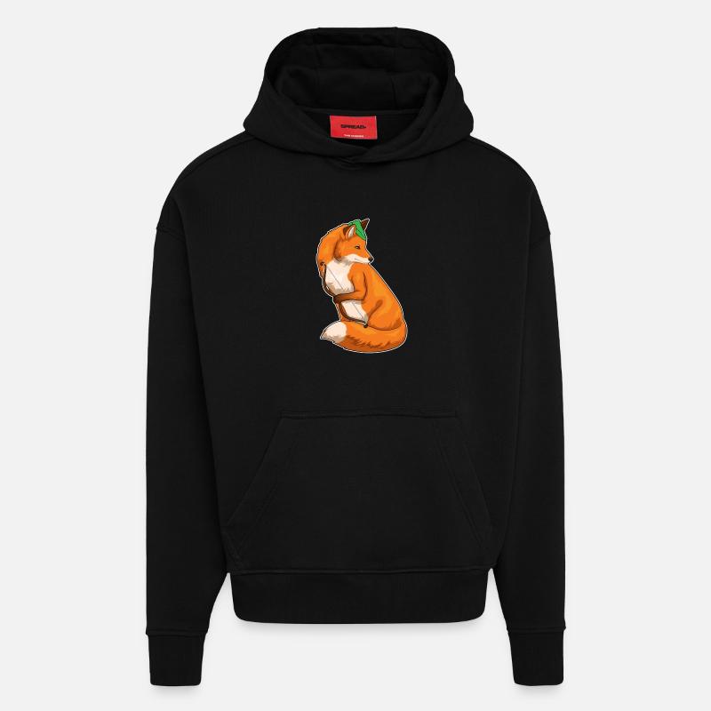 Fox Archer Bow - Hoodie- made by SPREAD  - SOLID BLACK