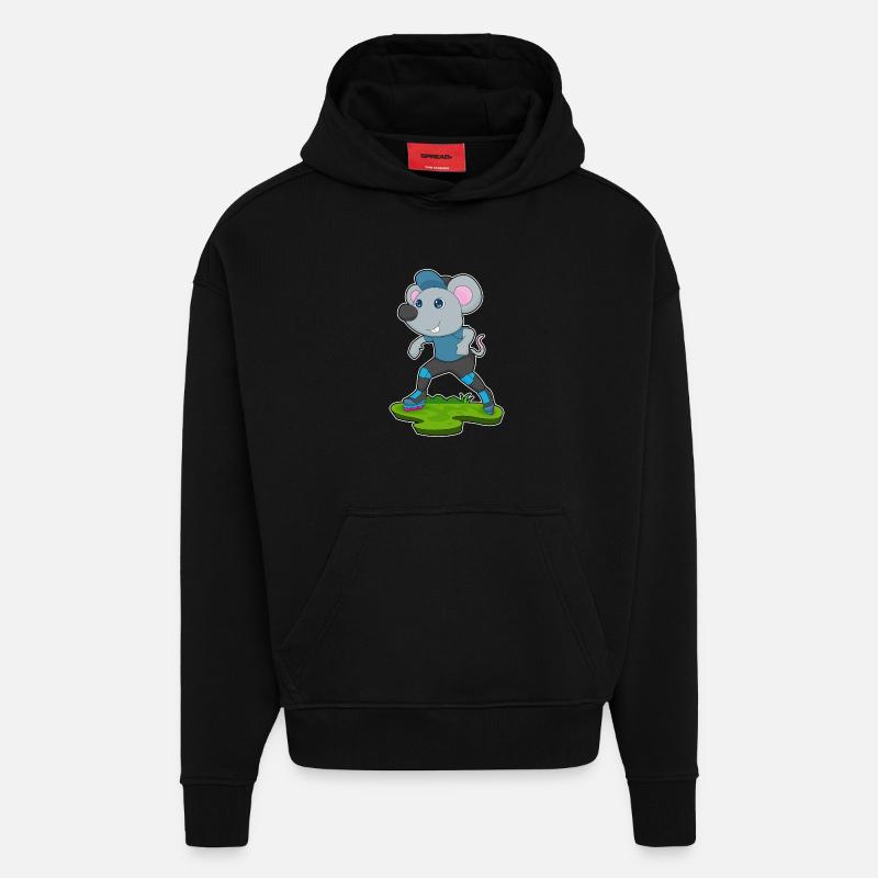 Maus Inline skating Inline skates - Hoodie- made by SPREAD  - SOLID BLACK