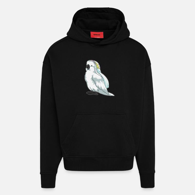 Voile de mariée perroquet mariage - Sweat à capuche bio épais oversize fabriqué en UE - SOLID BLACK