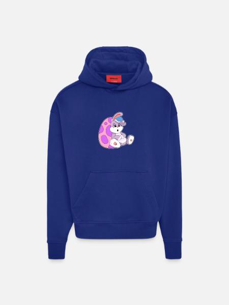 Bunny Easter Relax - Hoodie- made by SPREAD - SOLID BLACK