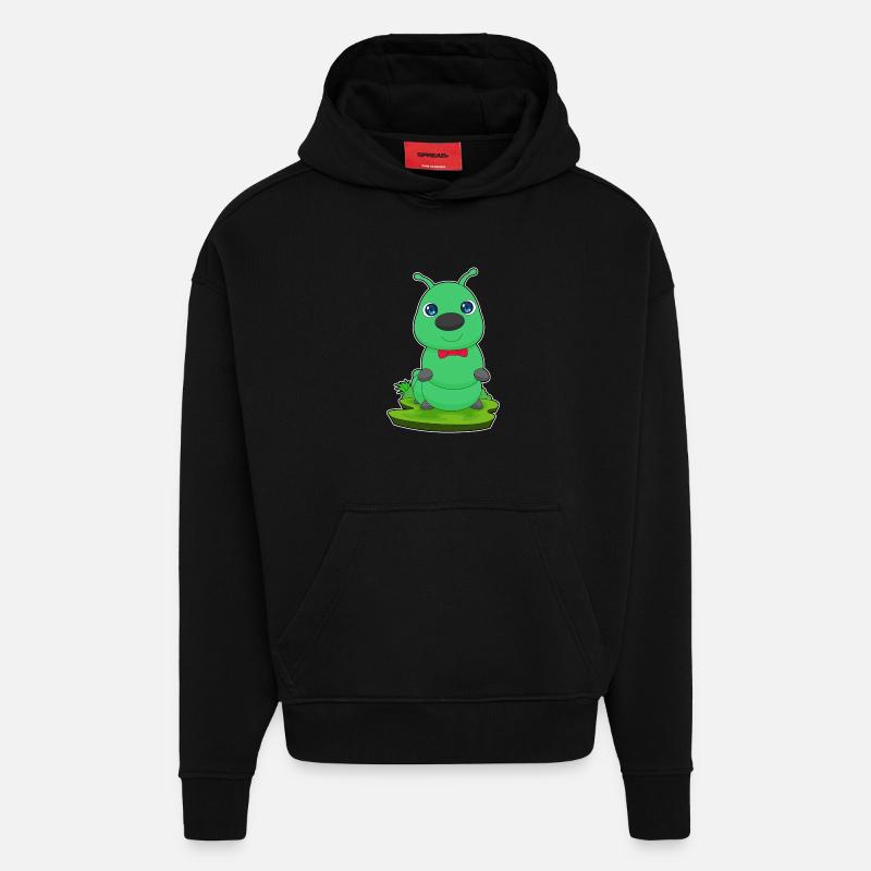 Caterpillar Loop - Hoodie- made by SPREAD  - SOLID BLACK