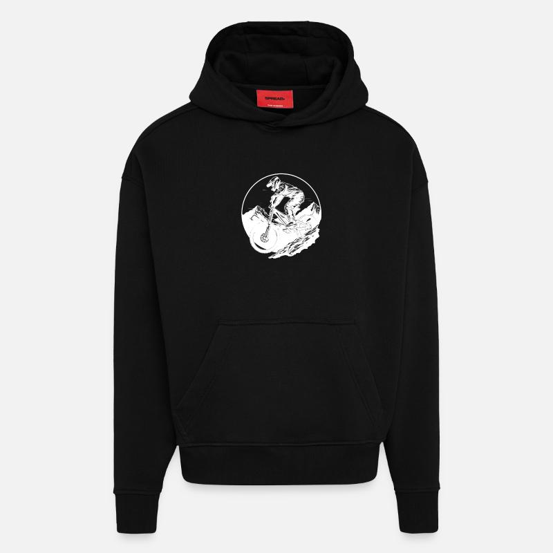 Mountainbiking - Hoodie- made by SPREAD - SOLID BLACK
