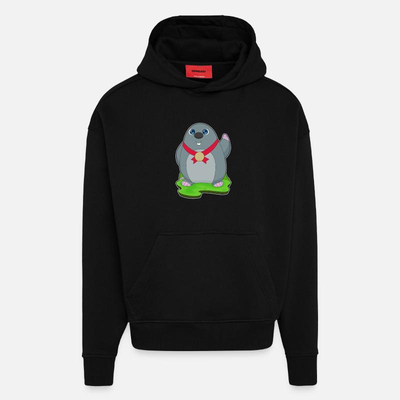 Mole Medal - Hoodie- made by SPREAD - SOLID BLACK