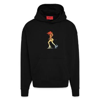 Roller Skating Girl Grafik - Hoodie- made by SPREAD  - SOLID BLACK - Vorne
