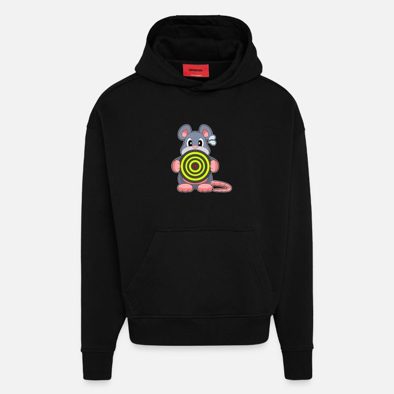 Maus Dart Dartpfeil - Hoodie- made by SPREAD - SOLID BLACK