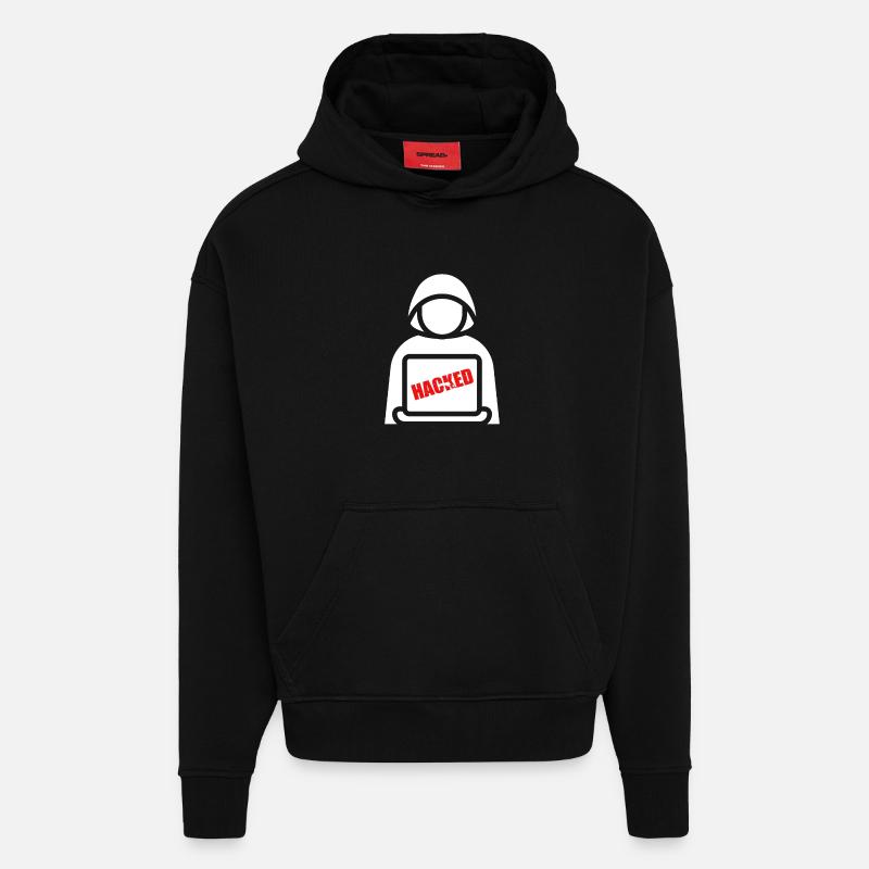 Hacker im Schatten - Hoodie- made by SPREAD  - SOLID BLACK
