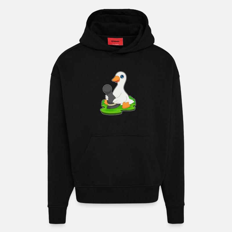 Ente Schachfigur Bauer Schach - Hoodie- made by SPREAD  - SOLID BLACK