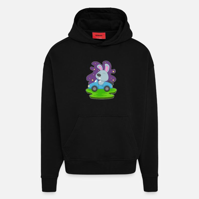 Hase Auto - Hoodie- made by SPREAD  - SOLID BLACK