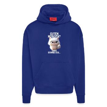 Guten Morgen Ganz Dünnes Eis Morgenmuffel Katzen - Hoodie- made by SPREAD  - Iconic Blue - Vorne