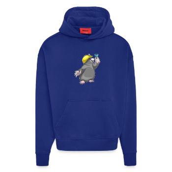 Maulwurf Bergarbeiter Juwel Bergbau - Hoodie- made by SPREAD  - Iconic Blue - Vorne