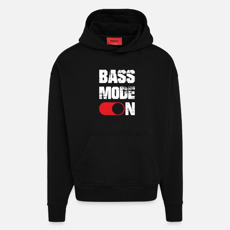 Mode basse sur drôle - Sweat à capuche bio épais oversize fabriqué en UE - SOLID BLACK