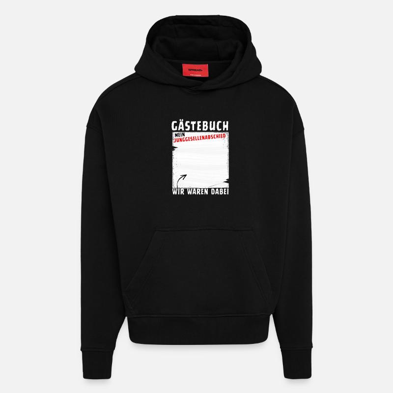 Gästebuch Junggesellenabschied - Hoodie- made by SPREAD  - SOLID BLACK