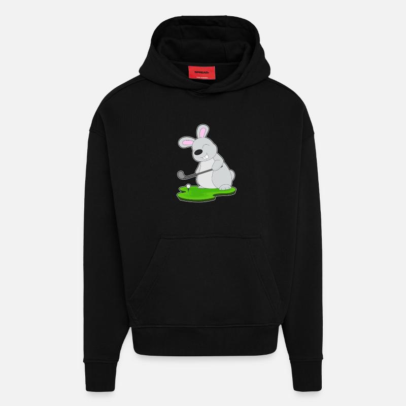 Hase Golf Golfschläger - Hoodie- made by SPREAD - SOLID BLACK