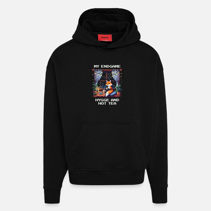 Endgame: Hygge und heißer Tee - Hoodie- made by SPREAD - SOLID BLACK