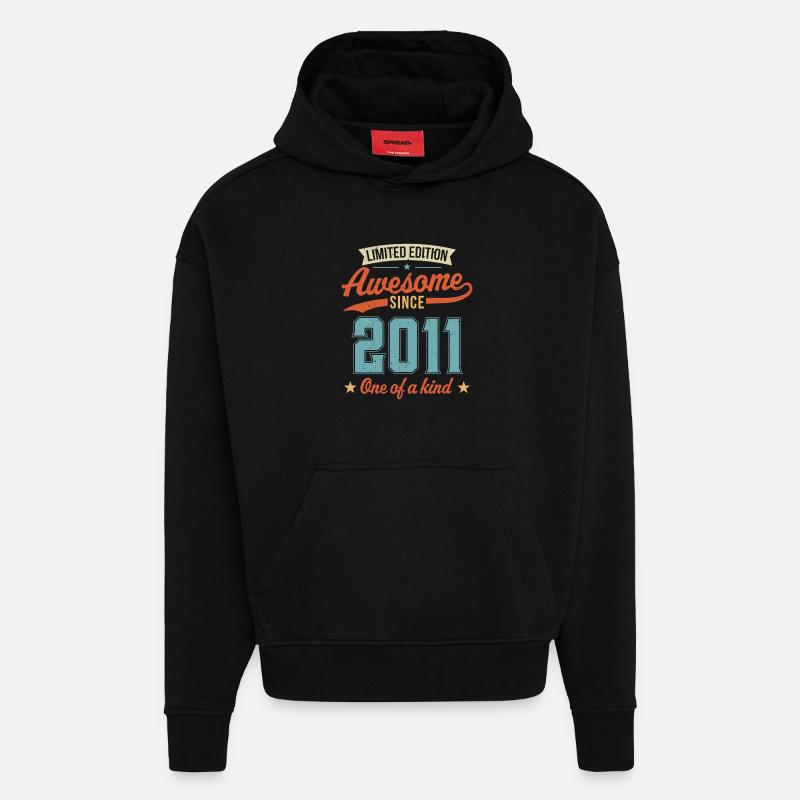 Genial seit 2011 - Hoodie- made by SPREAD  - SOLID BLACK
