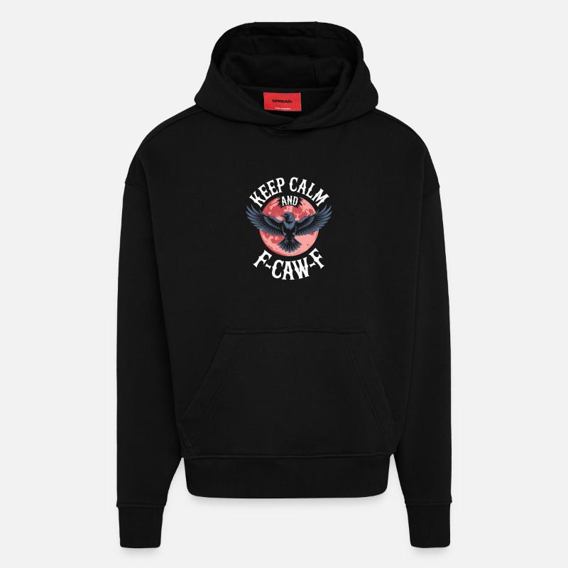 Keep Calm and Eagle Flight - Hoodie- made by SPREAD  - SOLID BLACK