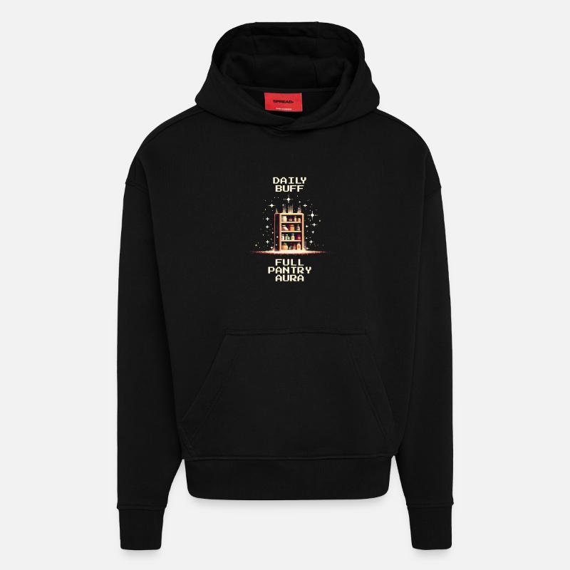 Volle Vorratskammer | Pixel Art - Hoodie- made by SPREAD - SOLID BLACK