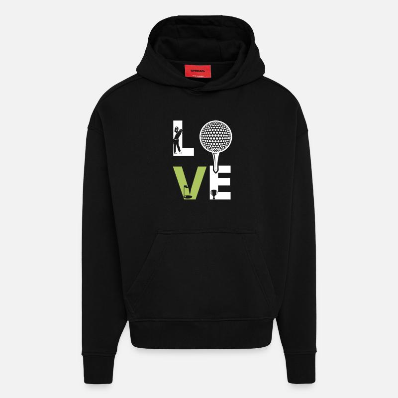 golfe - Sweat à capuche bio épais oversize fabriqué en UE - SOLID BLACK