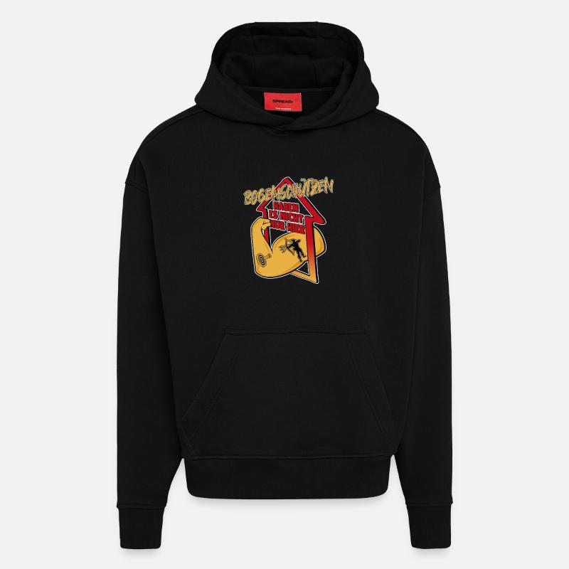 Bogen schießen - Hoodie- made by SPREAD  - SOLID BLACK