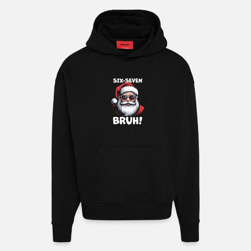 Weihnachtsmann Sechs Sieben - Hoodie- made by SPREAD  - SOLID BLACK
