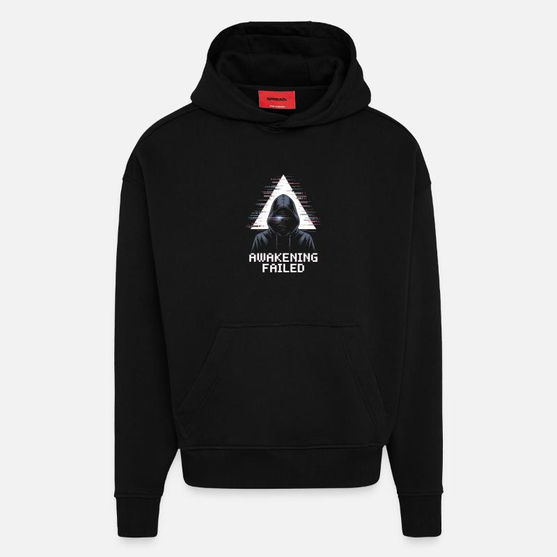 Awakening Failed Glitch im Hacker-Stil - Hoodie- made by SPREAD  - SOLID BLACK