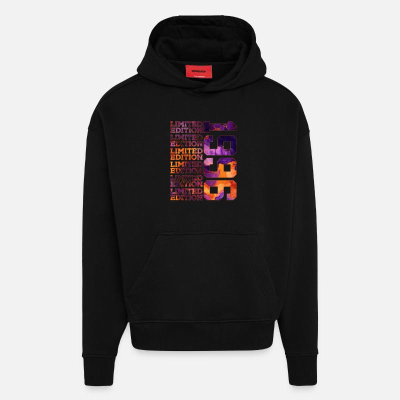 30E ÉDITION LIMITÉE ANNIVERSAIRE 1996 - Sweat à capuche bio épais oversize fabriqué en UE - SOLID BLACK