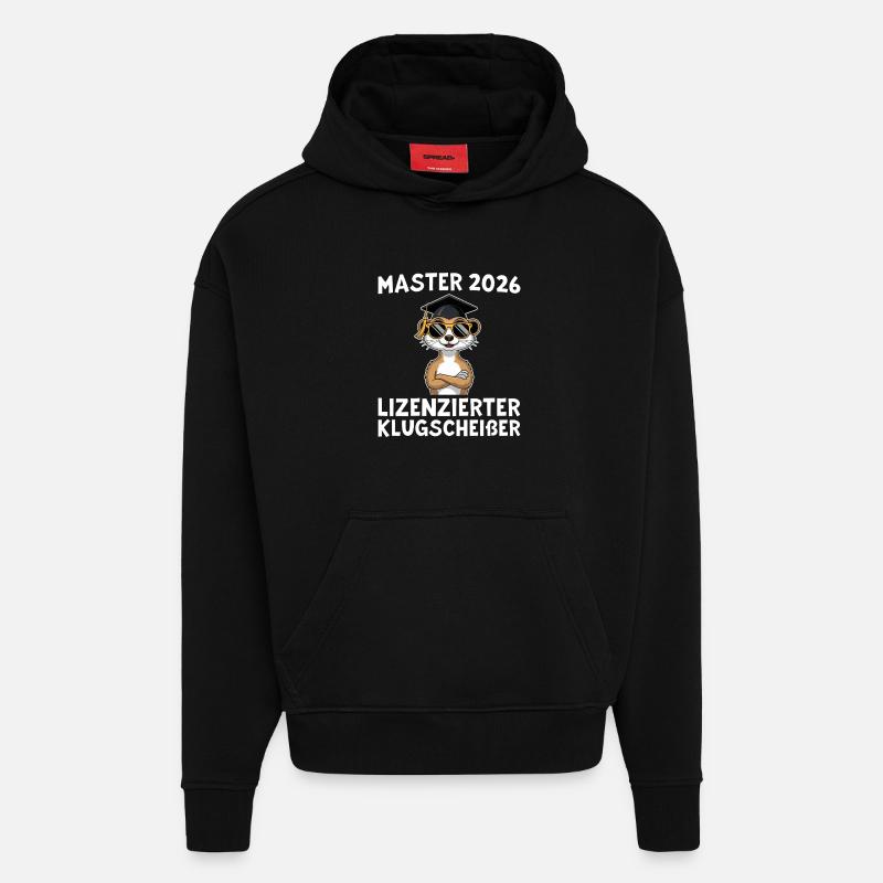 Abschlussprüfung 2026 Mastertitel Geschenkidee - Hoodie- made by SPREAD  - SOLID BLACK