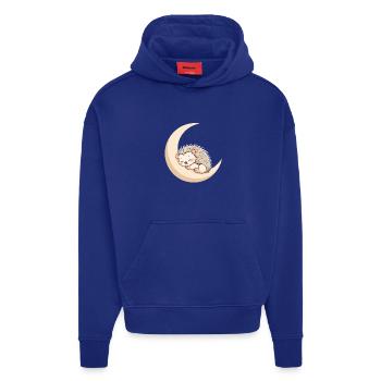 Moon Sleep Hedgehog - Hoodie- made by SPREAD  - Iconic Blue - Front