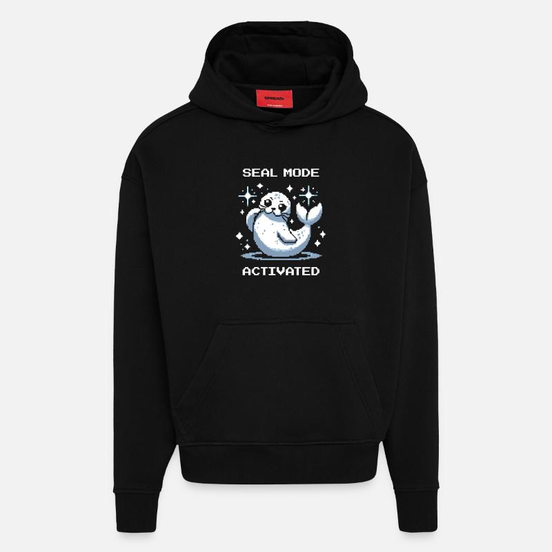 Mode scellement sur | Robbe Mood - Sweat à capuche bio épais oversize fabriqué en UE - SOLID BLACK