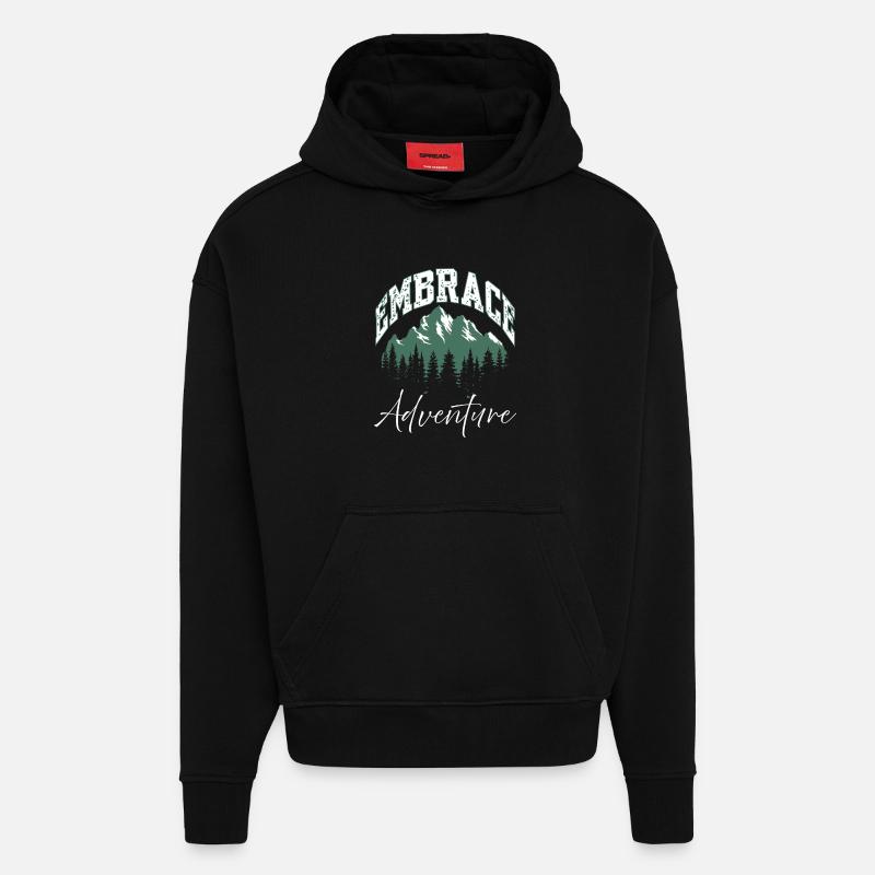 Umarme das Adventure Mountain Logo - Hoodie- made by SPREAD  - SOLID BLACK