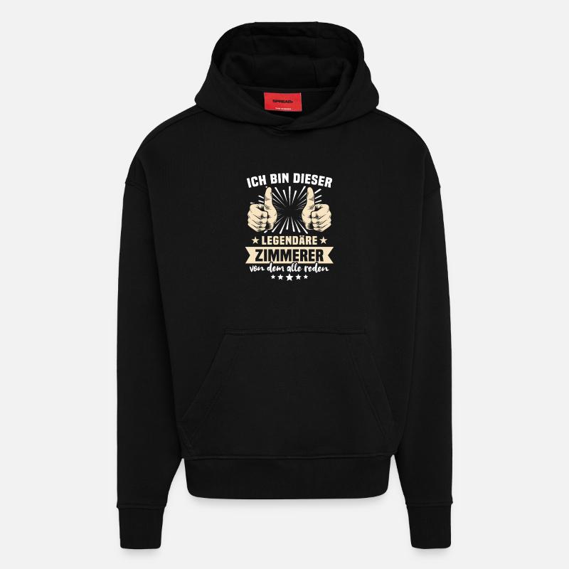 Zimmerer Sprüche - Hoodie- made by SPREAD  - SOLID BLACK