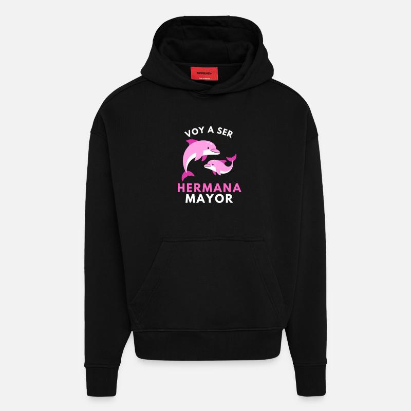 Ich werde eine große Schwester - Hoodie- made by SPREAD  - SOLID BLACK