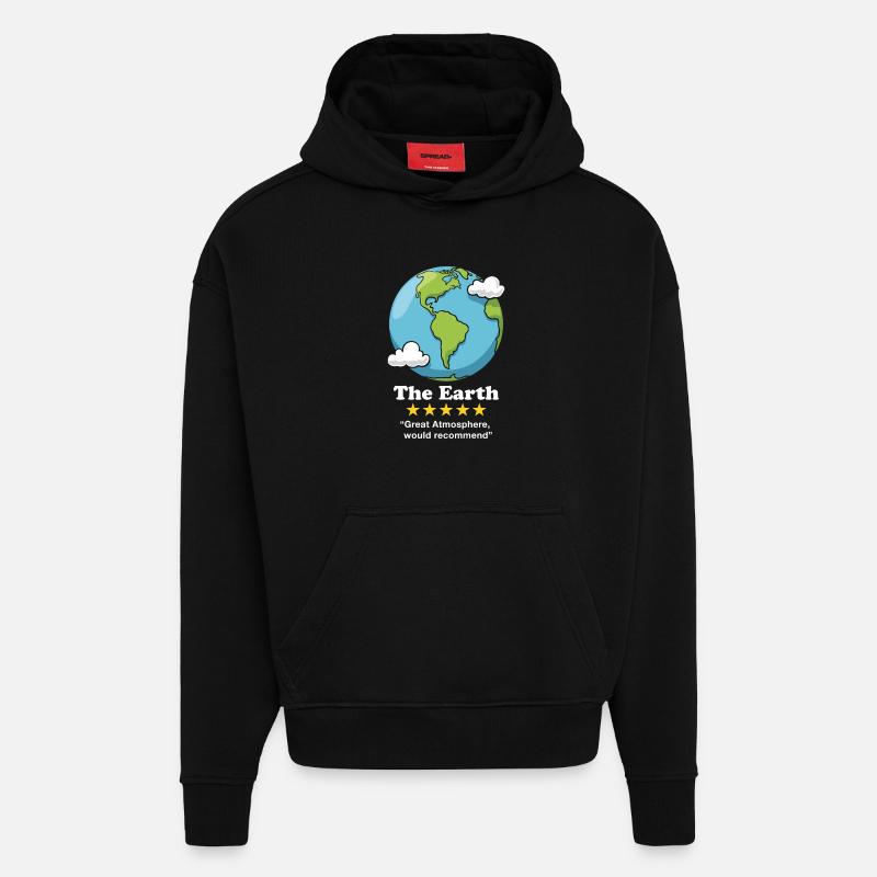 Die Erde - Hoodie- made by SPREAD  - SOLID BLACK