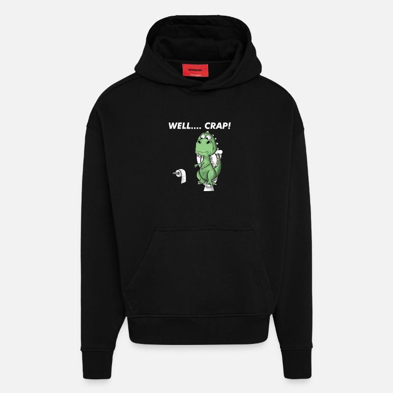 Lustiger T-Rex-Dinosaurier: Na ja, Mist. - Hoodie- made by SPREAD - SOLID BLACK