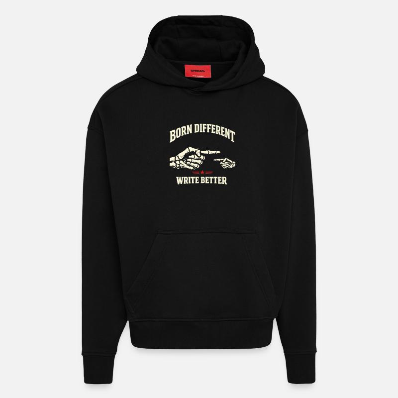 Born Different - Hoodie- made by SPREAD  - SOLID BLACK