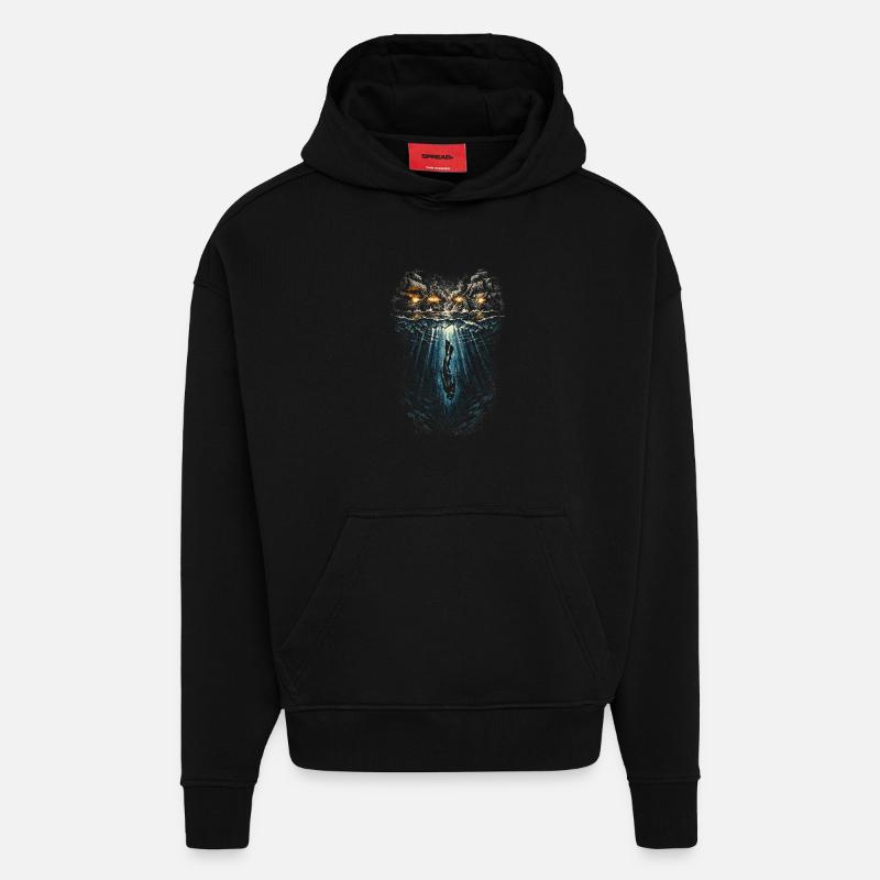 Apnoetauchen Freitauchen - Hoodie- made by SPREAD  - SOLID BLACK