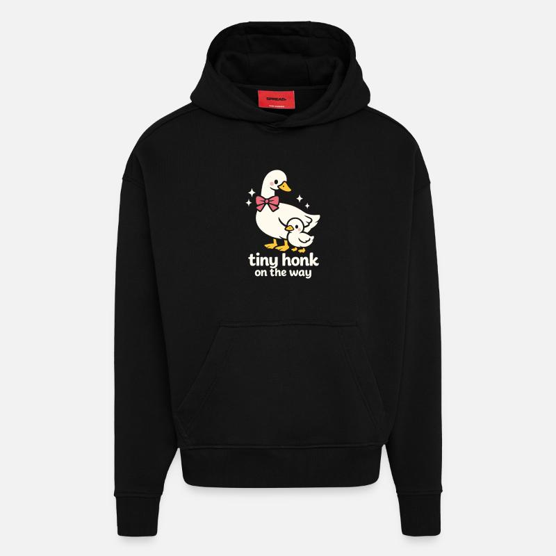 Tiny Honk - Hoodie- made by SPREAD  - SOLID BLACK