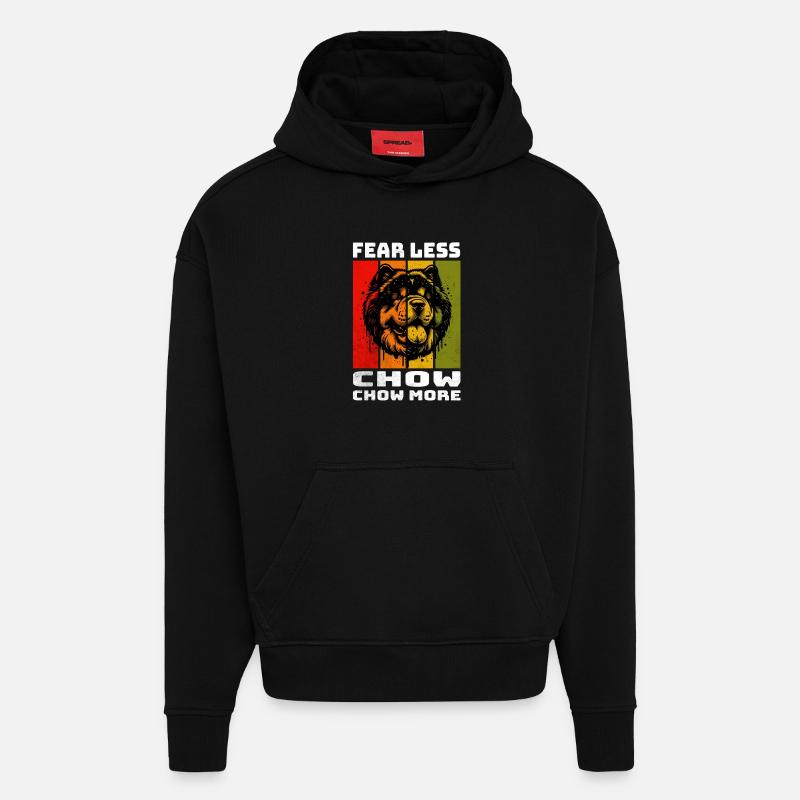 Chow Chow Chowchow - Hoodie- made by SPREAD  - SOLID BLACK