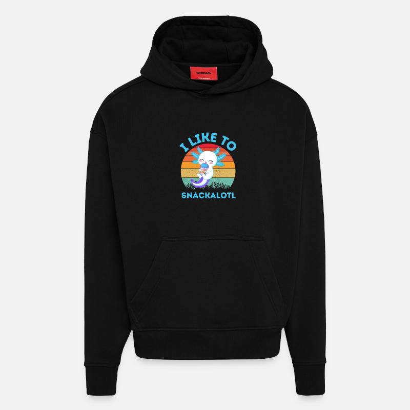 Kawaii Snackheld Bubble Tea - Hoodie- made by SPREAD  - SOLID BLACK