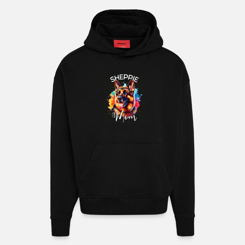 Deutscher Schäferhund Mama - Hoodie- made by SPREAD  - SOLID BLACK