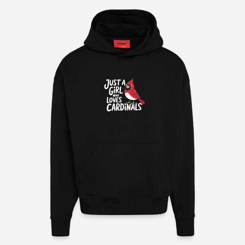 Kardinal Rotkardinal Vogel Roter Kardinal - Hoodie- made by SPREAD - SOLID BLACK