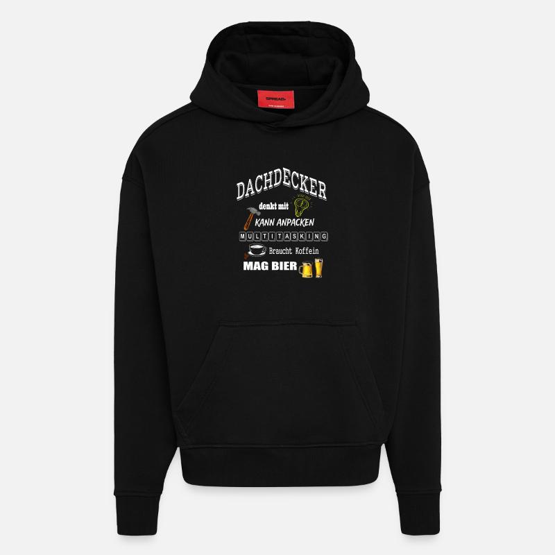 Dachdecker - Hoodie- made by SPREAD  - SOLID BLACK