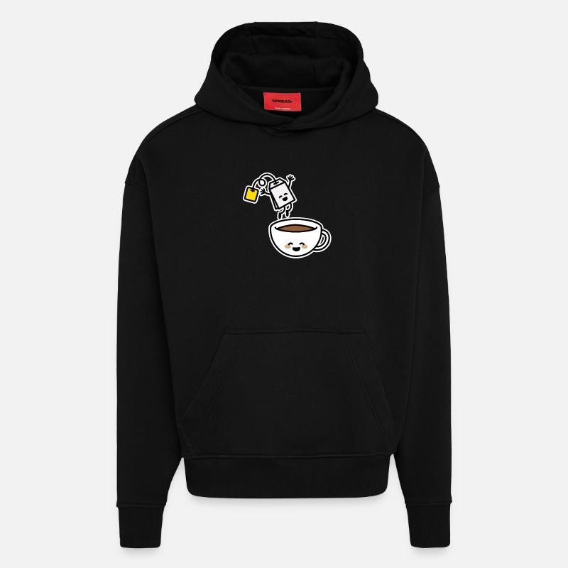 Teebeutel Tee Teetasse Teetrinker Teeliebhaber - Hoodie- made by SPREAD  - SOLID BLACK