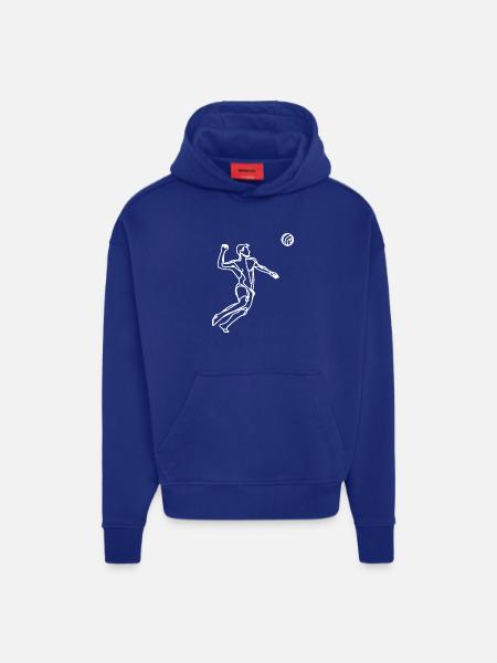Beach Volleyball Sketch - Hoodie- made by SPREAD - SOLID BLACK