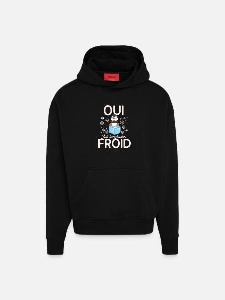 Frozen Penguin Always Cold - Hoodie- made by SPREAD  - SOLID BLACK